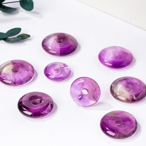 Breloques donut améthyste violette naturelle, perles de qualité supérieure - 4