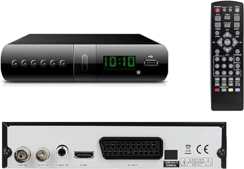 SQUADO Ricevitore digitale terrestre BRAVIA con telecomando, DVR integrato e canali Freeview, 1080p, sintonizzazione...