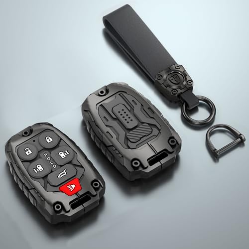 EJOAOJE Mecha Heavy-Duty Automobile Remote Control Key Fob Shell Keychain Fits for 2011 2012 2013 Honda Odyssey Keyless Entry Systems Key 6 Buttons
