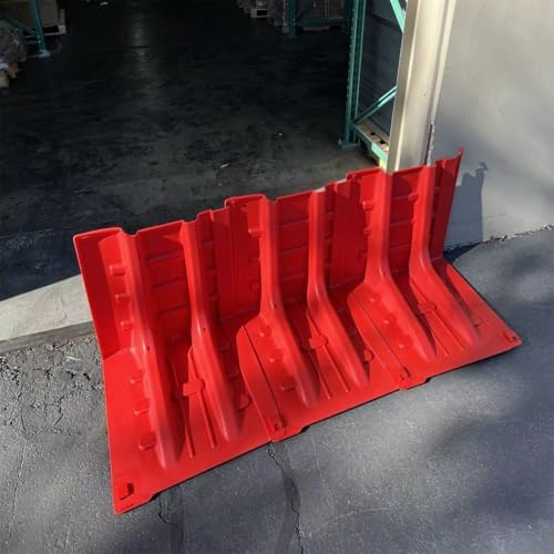 L-Shaped Flood Prevention Barrier Set, 6 PCS Portable ABS Water Boards for Outdoor Flood Protection, Mobile Flood Control Panels for Home and Office Use