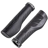 MARQUE Ergo Bicycle Handlebar Grips – Non-Slip Grip for Flat Handle Bar Designed for Mountain Bike, E-Bike, City Commuter Bikes, Quick and Easy to Install with Single Lock-On Ring (Ergo)