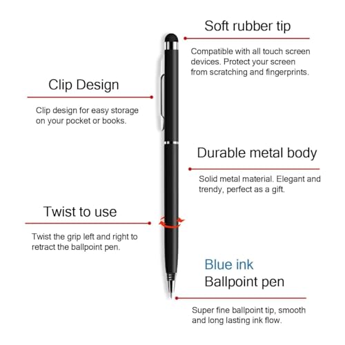 Image of VANCHER Personalised Ballpoint Pen - Custom Engraved Metal Pen with Blue Ink | Sleek & Durable Writing Pen | Elegant Gift for Professionals, Office, School & Events (Design 1)