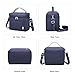 NOL Natural Organic Lifestyle Insulated Lunch Bags for Women Cooler Bag Lightweight Nylon Waterproof Lunch Box For Work (Navy blue, Medium(normal))