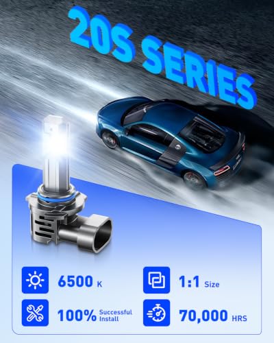 Image of AUTOONE 9005 9006 LED Bulbs Combo, No Flicker, 140000 LM 6500K White