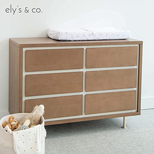 Ely's & Co Changing Pad Cover | Cradle Sheet Set 100% Jersey Cotton (Changing Pad Cover, Forest Grey Leaf+ Floral) #TOP6