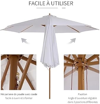 Sun Garden parasol rond beige 375 cm kopen