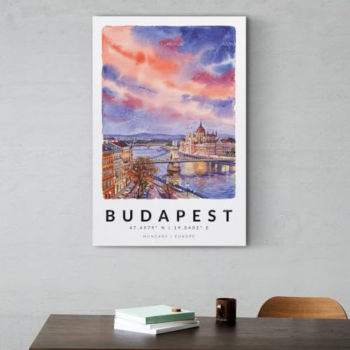 Affiche Budapest vintage dans votre salon pour une ambiance déco esthétique