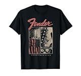Fender American Flag Guitar Panels Outline Tシャツ