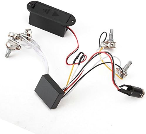 Active Preamp Piezo 3 Band Equalizer EQ Harness for Electric Guitar Bass