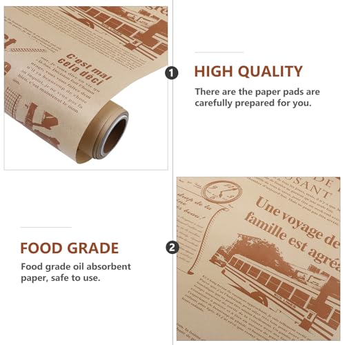 Papel de hornear marrón para pan y alimentos en rollo protector multiusos 4