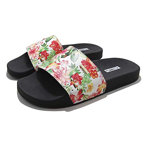 Chinelo Slide Feminino La Faire Estampado (39/40, Sola Preta)