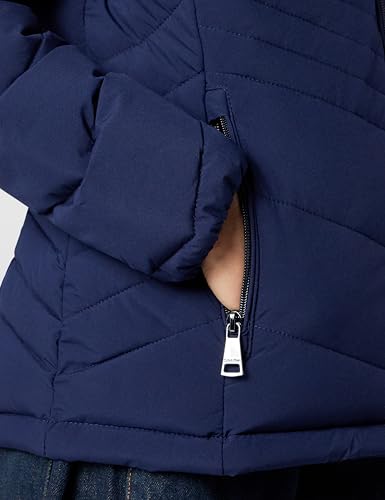 Calvin Klein Women's Lightweight Quilted Hooded Puffer Coat – Stretch Winter Jacket with Pockets, Navy, XS - image 5