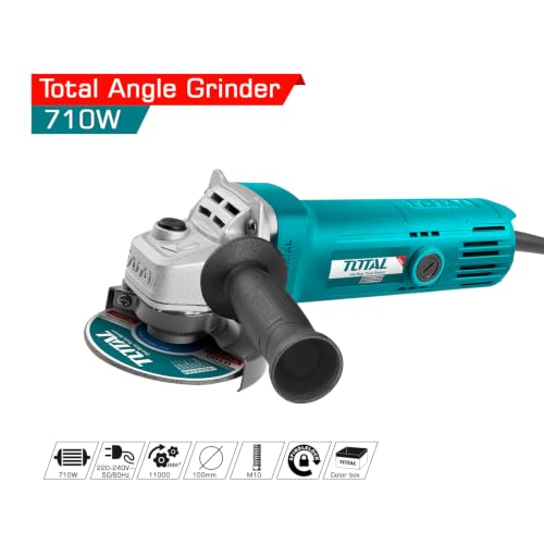 Image of TOTAL Professional Angle Grinder Machine, 710W 100mm /4'' Disc