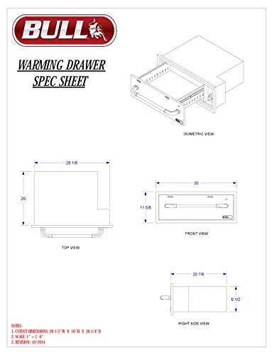 Bull Outdoor Products Stainless Steel Warming Drawer #TOP3