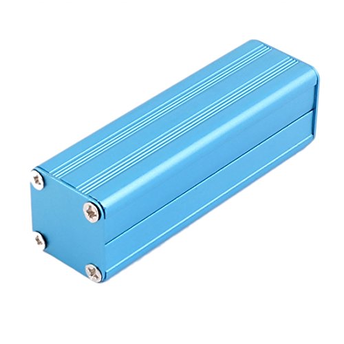 Caja de conector de aluminio extruido 82x25x25mm azul miniatura 1