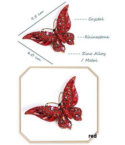 Image of Variety Styles Butterfly Brooch - Multi-Color Rhinestone Crystal Brooch Pin Cute Butterfly Shape Corsages Brooches Decoration Gift for Women