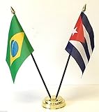  De grosor 2016 Juegos Olímpicos de Brasil y Cuba de la amistad de la bandera de mesa de juego de + Base