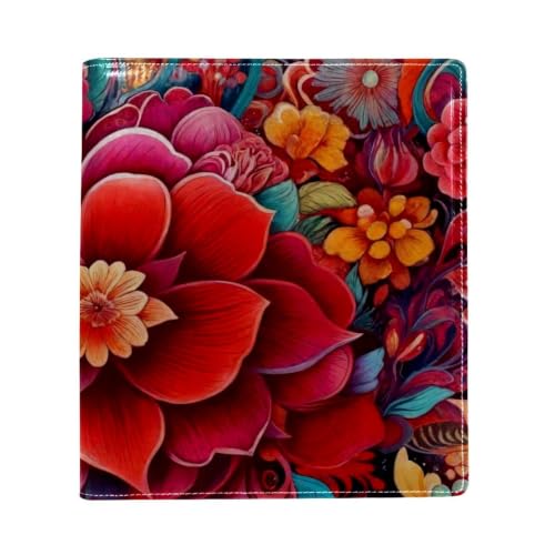 Funda para libros Art Red Florals ideal para leer en el café o la biblioteca