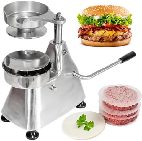 Adjustable Burger Press Maker - 4/5/6 Inch Manual Grill Tool for Perfect BBQ Patties, Stuffed & Beef Burgers - Must-Have Kitchen Gadget for BBQ Enthusiasts