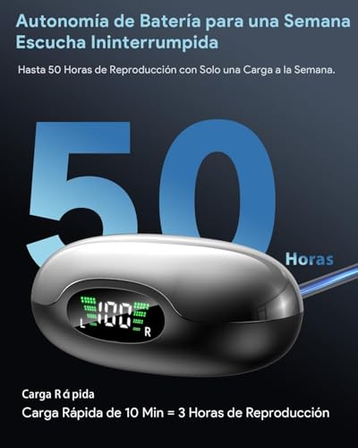 Boytond Auriculares Traductor En Tiempo Real - Traductor Instantaneo de Voz, Auriculares Inalambricos con IA, 164 Lenguas, Traducción Simultánea, Audio Hi-Fi y Pinganillo Multilingüe,Negro Medianoche