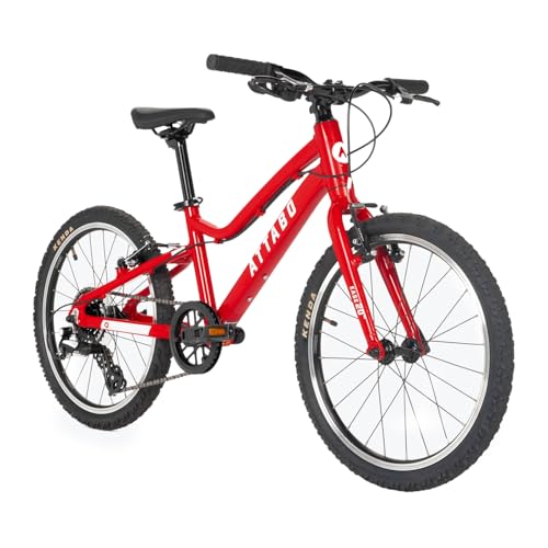 ATTABO EASE 20" Rower Dziecięcy Lekki i wytrzymały Rower Dziecięcy z niskim poziomem Kierownica BMX Ergonomiczna przerzutka i atrakcyjne akcesoria bezpieczeństwa kolor czerwony