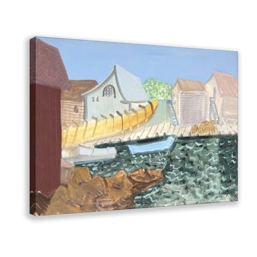 Impression sur toile Fishing Harbor de Milton Avery - Tableau 61x91 cm