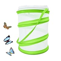 Pop-Up Design Schmetterlings- und Insektenlebensraum Käfig, Zusammenklappbares Schmetterlingshaus mit Insekten-Netz, 16x20cm