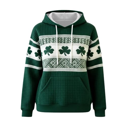 Sweat trèfle Saint-Patrick femme en maille confortable pour vos sorties festives de printemps