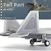 NUOTIE F22 Raptor 1/72 Diecast Metal Aircraft Model Kit USAF Fighter Jet Alloy Airplane Model with Stand for Adult Military Enthusiasts Collections or Creative Gifts (AK 90FS)