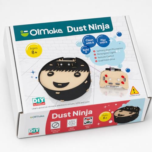 Image of Dust Ninja Cleaning Robot Model | Robotics Kit | OIMake (Formerly MakerVerse) | Remote Control Robot| Awesome Gift for Boys & Girls Age 8-14 | Science Project for School