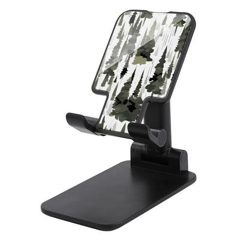 Support de téléphone réglable motif arbres blancs pour éviter les douleurs de cou sur votre bureau