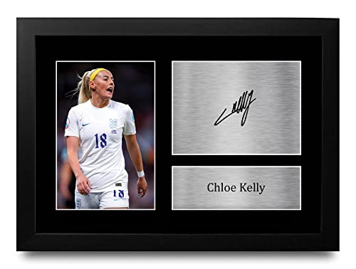 Chloe Kelly England cadeau photo encadré A4 affiche autographe football