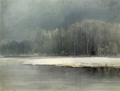 Tableaux graffiti art mural paysage d'hiver Savrassov 60x90cm