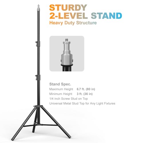 LimoStudio [2 Pack] LED Remote Control, 27 inch Octagon Diameter Softbox Continuous Lighting Kit, 3000K-6500K Adjustable Color Temperature, 7600 Lumen, 95>CRI, Soft Box Light Diffuser, AGG3039 - Thumbnail 7