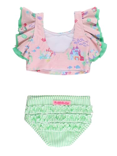 Image of RuffleButts Baby /Toddler Girls UPF50+ Waterfall Tankini Two Piece Swimsuit