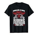 Motorcycle Biker Husband Wife Partners For Life Wedding T-Shirt