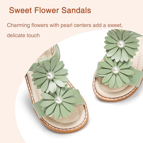 Image of Girls Dress Sandals Comfy Hook and Loop Summer Shoes for Toddlers