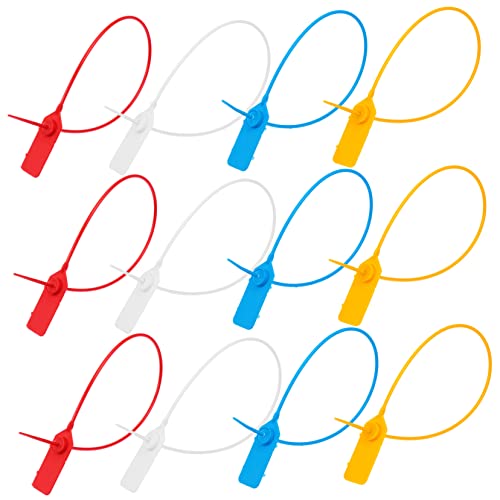 Veemoon Tamper Evident Wire Seals 48pcs Plastic Security Seals Easy Application Cutting Removal for Applications Random