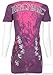 Rebel Saint by Affliction Women's T-Shirt Death Chase XL Purple