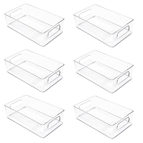 Lrporyvn Juego de 6 Organizadores de Nevera Apilables, CajóN Organizador de Cocina, Almacenamiento de Cocina y Organizador de Nevera