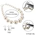 Fashion Single Chain Big Pearl Bib Collar Choker Statement Necklace White