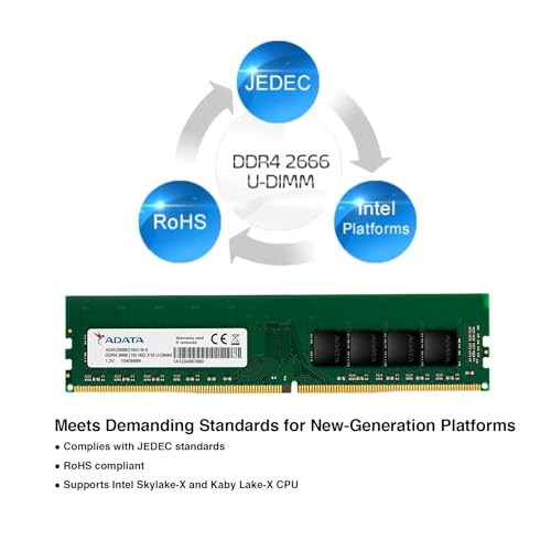 RAM ADATA D4 2666 16GB C19 barette mémoire vive DDR4 PC fixe de bureau
