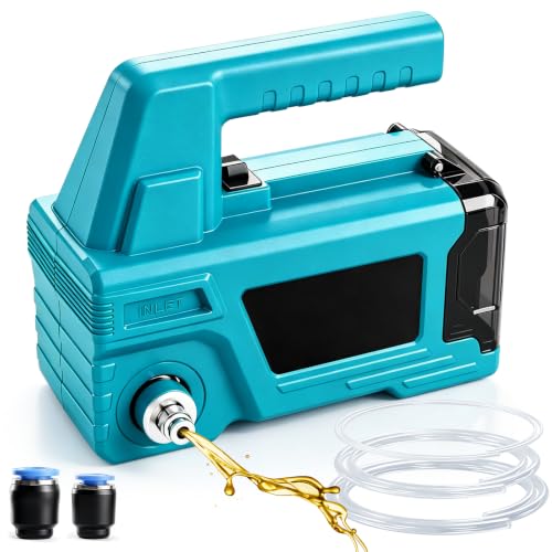 Pompe à diesel sans fil Compatible avec Makita 18V Batteries, pompe Electrique de vidange d'huile, pompe à huile portable, kérosène et fioul domestique,...