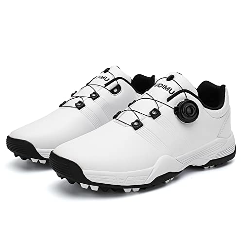 Men's Golf Shoes Waterproof Wear-Resistant Non-Slip Golf Shoes Ladies Swivel Buckle Pink Golf Shoes - Image 3