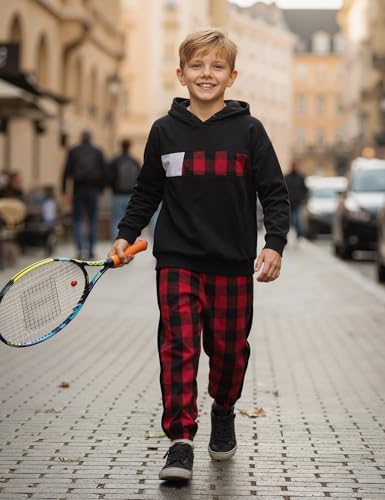 Image of Boys Clothes Boy Outfits 2-Piece Long Sleeve Hoodie and Camouflage Pants Boys Fall Winter Clothes for 6-16 Years