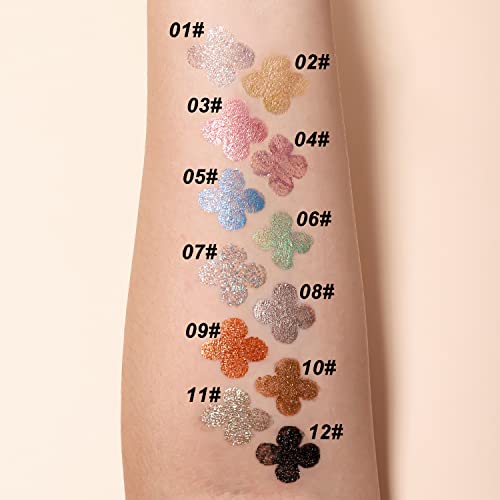 Young Vision Liquid Glitter Eyeshadow, Metallic & Shimmer & Glow Shades,Quick-Drying, Waterproof, Non-Sticky,0.17 Fl Oz #TOP2