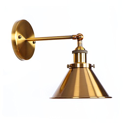 Wall-Sconce-Lighting-Cone-Shape-Wall-Light-1-Light-Wall-Lamp-Corridor-Stairway-Wall-Light-Fixtures-Antique-Brass