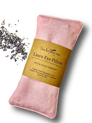 Coussin pour les yeux en lin bio compresse froide et chaude stress