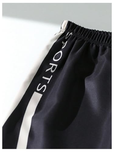 SHENHE Boy's Wide Leg Track Pants Elastic Waist Striped Athletic Casual Preppy Pants Trousers3