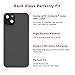 Perzework Rear Back Glass Replacement for iPhone 15 6.1-inches with Reparing Tool Kit and All Necessary Parts (Black)